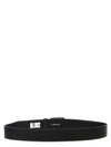 Men's Logo Calf Leather Belt Black - HUGO BOSS - BALAAN 3