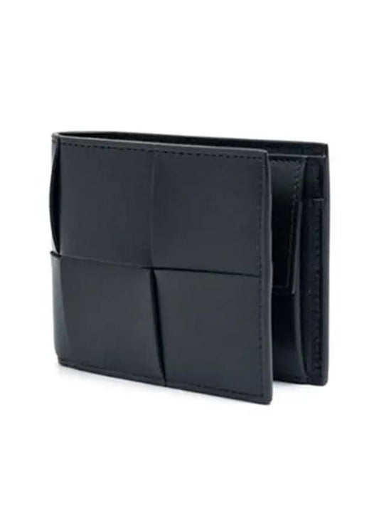 Intrecciato Coin Pocket Half Wallet Black - BOTTEGA VENETA - BALAAN 2