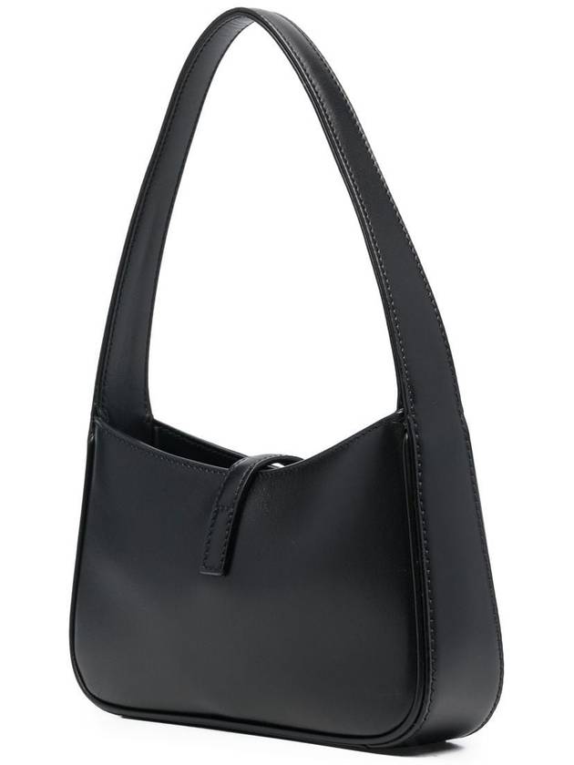 LE 5A 7 Small Smooth Leather Hobo Shoulder Bag Black - SAINT LAURENT - BALAAN 4