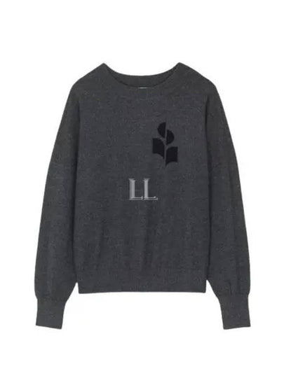 Ateley Logo Cotton Sweatshirt Dark Grey - ISABEL MARANT - BALAAN 2