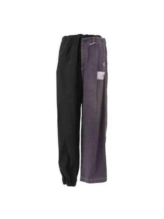 Maison Mihara Yasuhiro Combined Easy Pants Black Gray A10PT061 - MAISON MIHARA YASUHIRO - BALAAN 1