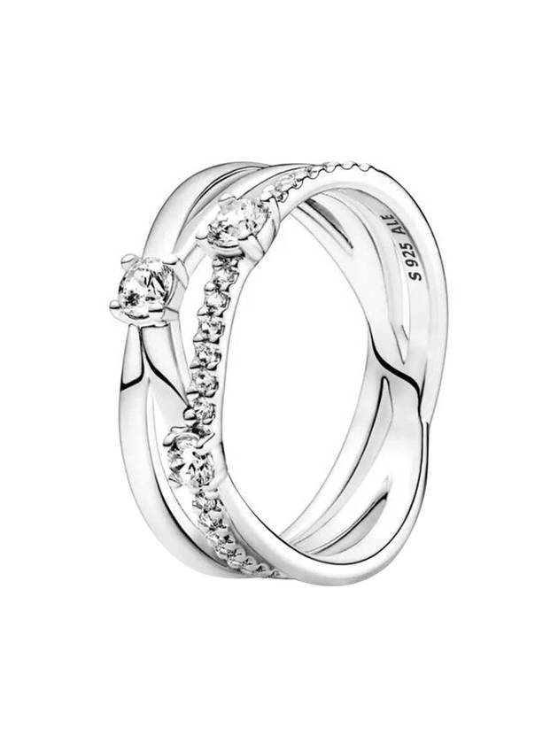 Sparkling Triple Band Ring Silver - PANDORA - BALAAN 1