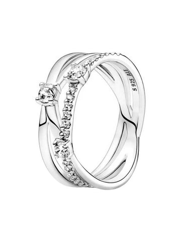 Sparkling Triple Band Ring Silver - PANDORA - BALAAN 1