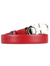 Reversible Gancini Leather Belt Black Lipstick Red - SALVATORE FERRAGAMO - BALAAN 2