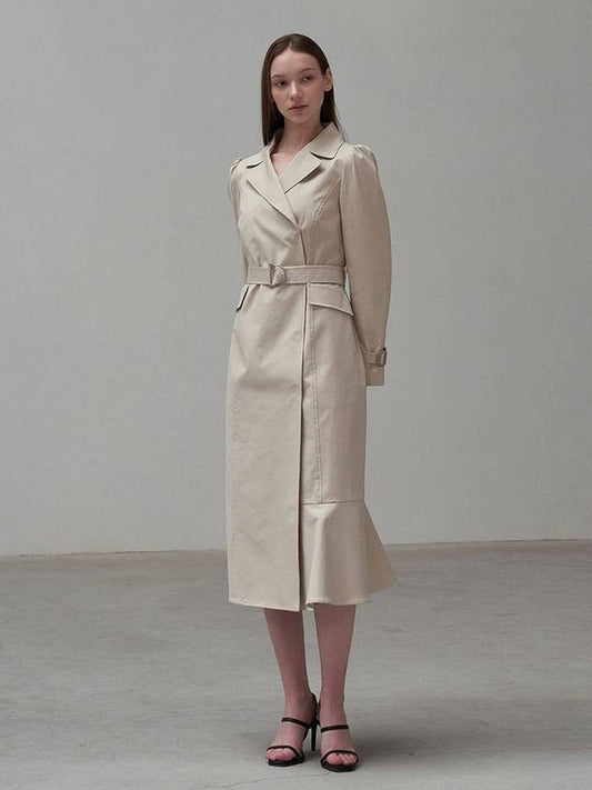 Women's Lily Trench Coat Light Beige - AME - BALAAN 2