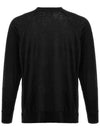 Kiefferf Logo Linen Long Sleeve T-Shirt Black - ISABEL MARANT - BALAAN 4