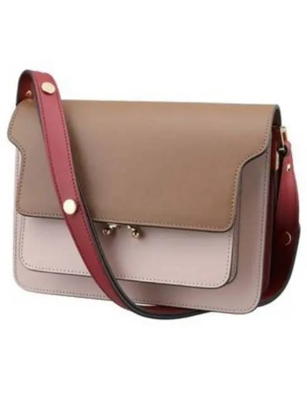 Color Block Medium Trunk Shoulder Bag Brown - MARNI - BALAAN 2