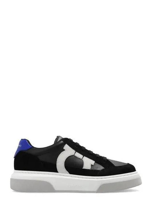 Gancini Outline Low-Top Sneakers Black - SALVATORE FERRAGAMO - BALAAN 2