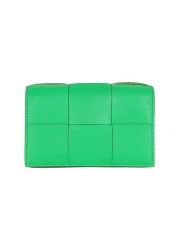 Intrecciato Flap Card Wallet Parakeet - BOTTEGA VENETA - BALAAN 1