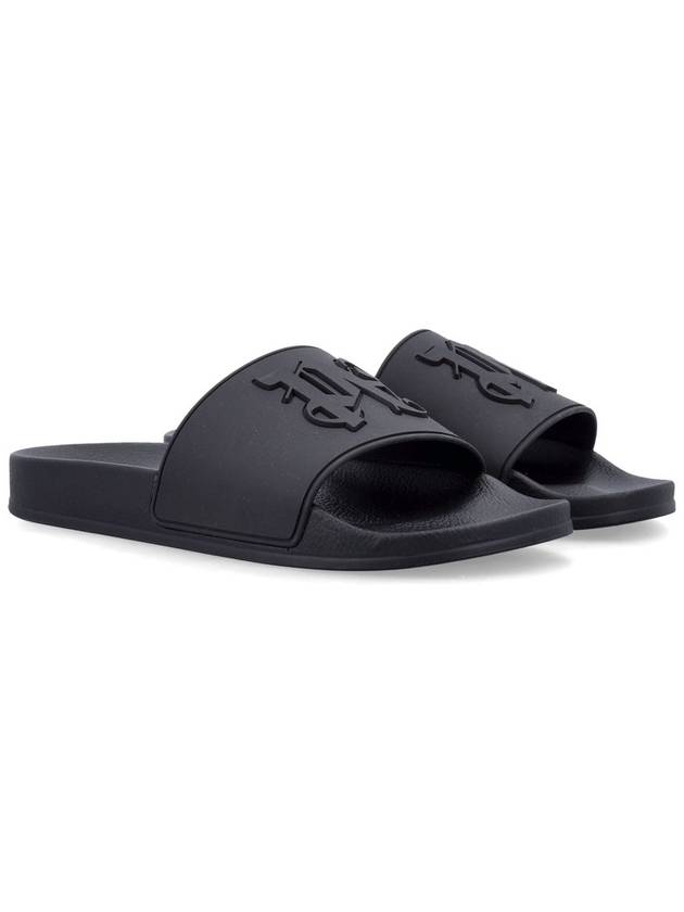 Palm Angels Monogram Full Slippers Black - PALM ANGELS - BALAAN 3