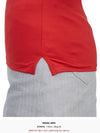 Women's Golf Serafino Classic Short Sleeve PK Shirt Red - HYDROGEN - BALAAN 11