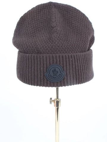 Logo patch wool beanie - MONCLER - BALAAN 1