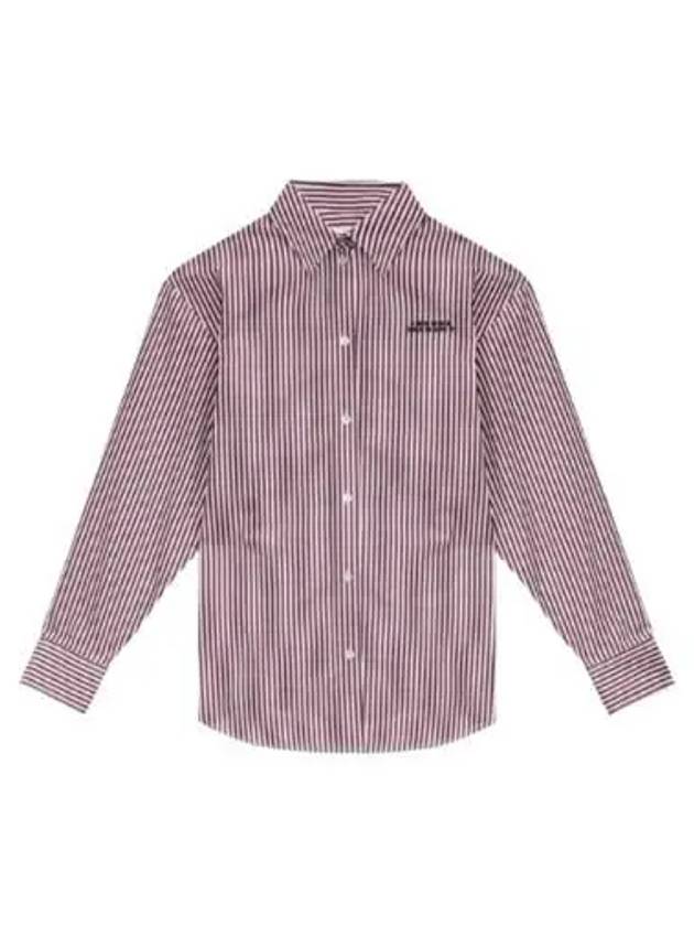 Fabrica Striped Long Sleeve Shirt Ecru Burgundy - ISABEL MARANT - BALAAN 2