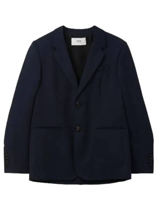 Single breasted jacket navy suit blazer - AMI - BALAAN 1