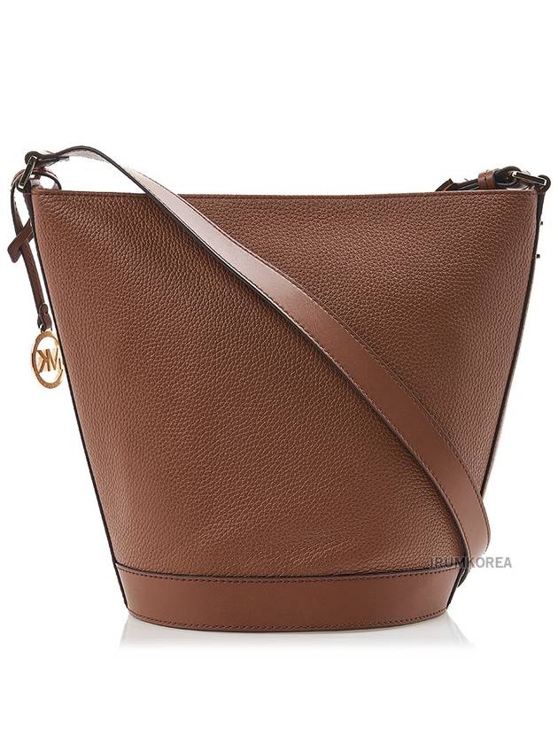 Townsend Medium Pebbled Leather Shoulder Bag Brown - MICHAEL KORS - BALAAN 4