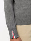 Merino Striped Crew Neck Knit Top Grey - THOM BROWNE - BALAAN 7