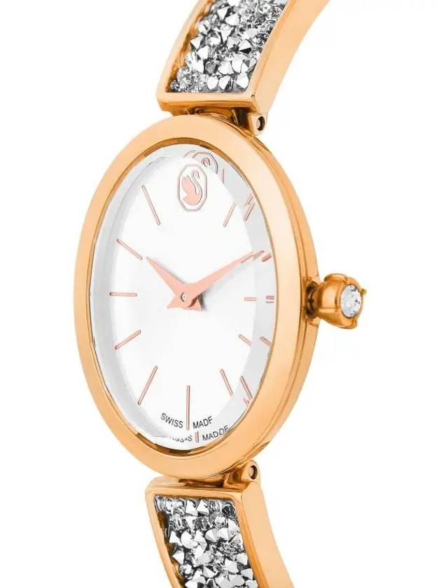 Crystal Rock Oval Metal Watch Rose Gold - SWAROVSKI - BALAAN 4