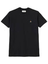 ORB Logo Cotton Short Sleeve T-Shirt Black - VIVIENNE WESTWOOD - BALAAN 2