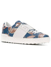 Hidden Strap Pattern Low-Top Sneakers Blue - VALENTINO - BALAAN 4