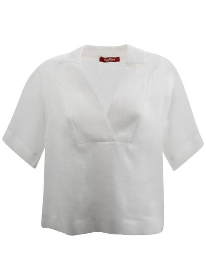 Bronzo Ramie Blouse White - MAX MARA - BALAAN 2