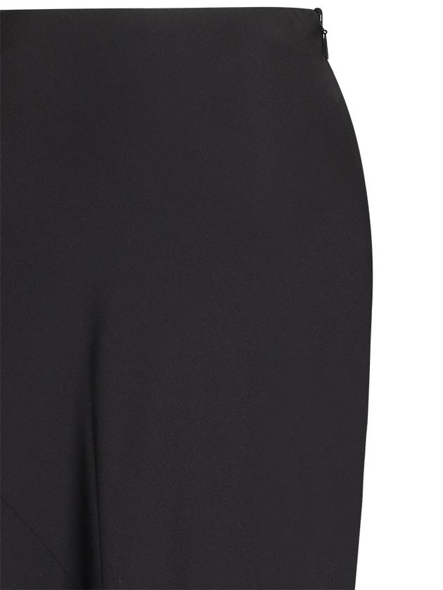 Maxi Side Zip Silk A-line Skirt Black - SAINT LAURENT - BALAAN 4