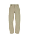 Cotton Twill Straight Pants Beige - BOTTEGA VENETA - BALAAN 2