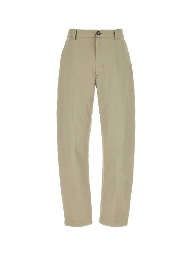 Cotton Twill Straight Pants Beige - BOTTEGA VENETA - BALAAN 2