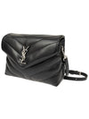 Toy Loulou Strap Shoulder Bag In Quilted Leather Black - SAINT LAURENT - BALAAN 3