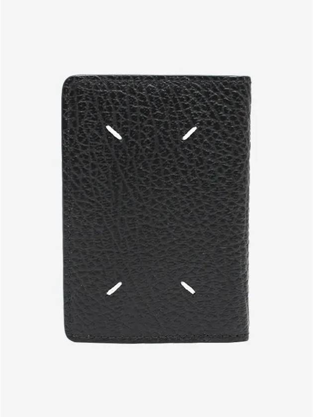 Bovine Leather Card Wallet Black - MAISON MARGIELA - BALAAN 3