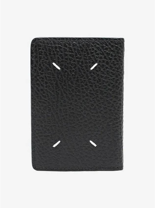 Bovine Leather Card Wallet Black - MAISON MARGIELA - BALAAN 2