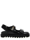 Metal Logo Sandals Black - MOSCHINO - BALAAN 2