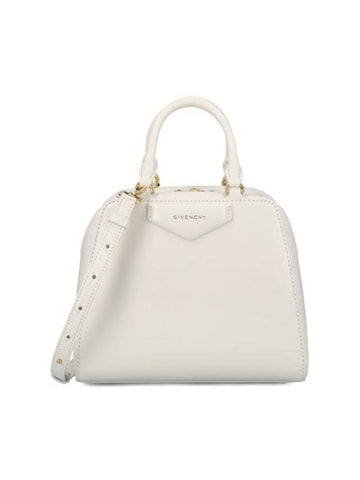 Antigona Cube Leather Mini Bag White - GIVENCHY - BALAAN 1