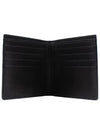 Check And Leather Half Wallet Charcoal - BURBERRY - BALAAN 5