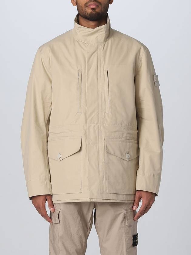 Ghost Piece High Neck Jacket Beige - STONE ISLAND - BALAAN 5