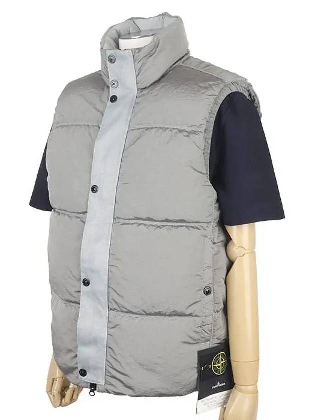 High Neck Padded Vest Grey - STONE ISLAND - BALAAN 3