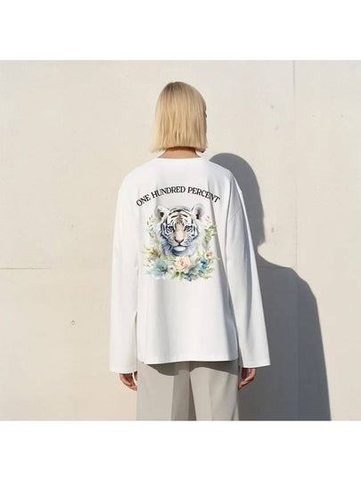 B White Tiger No.2 Basic Long Sleeve T-Shirt - ONEHUNDREDPERCENT - BALAAN 2