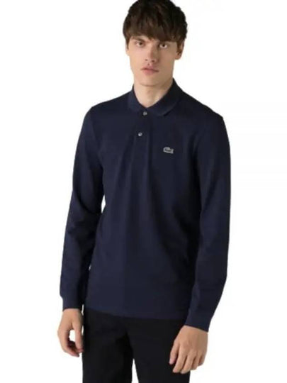 Men's Original Cotton Long Sleeve Polo Shirt Navy - LACOSTE - BALAAN 2