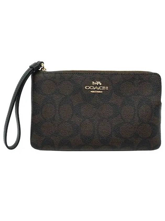 Signature Large Corner Zipper Wristlet CS438 IMAA8 - COACH - BALAAN 1