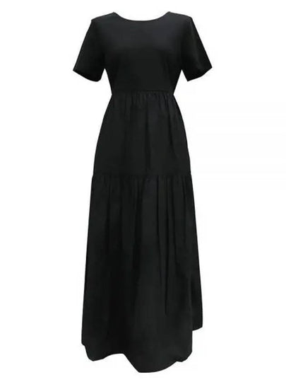 Palmyra Rayon Long Dress Black - MAX MARA - BALAAN 2