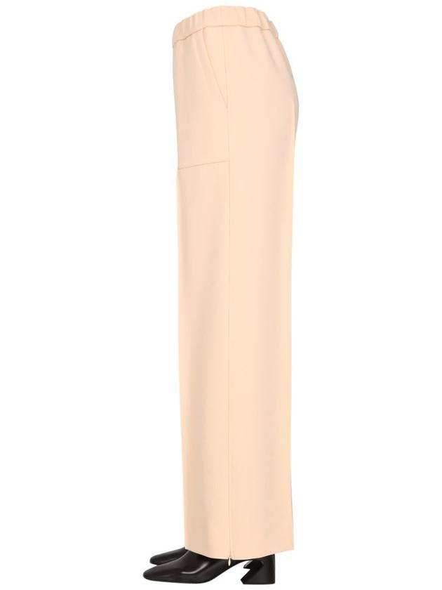 Wool Banding Wide Straight Pants Beige - JIL SANDER - BALAAN 4