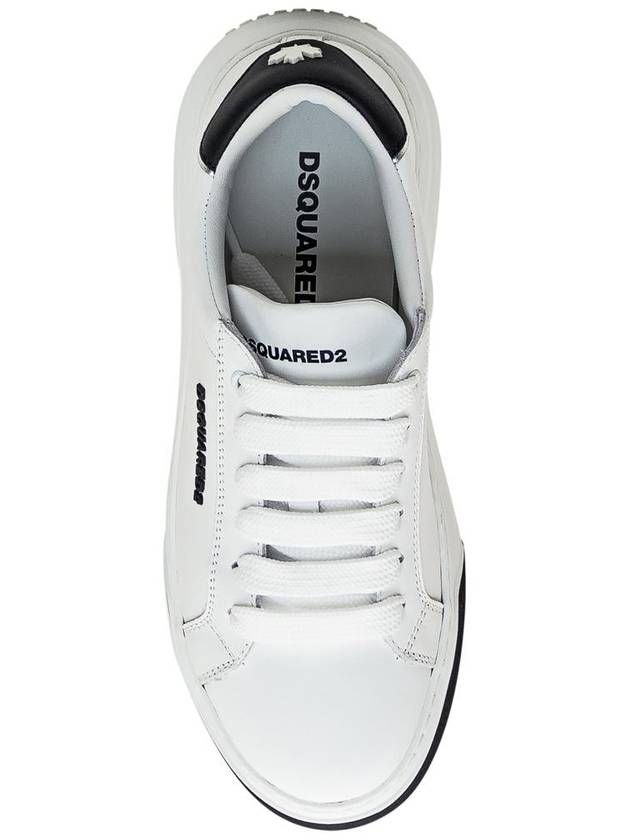 embossed logo leaf print sneakers SNW025401506948 - DSQUARED2 - BALAAN 5