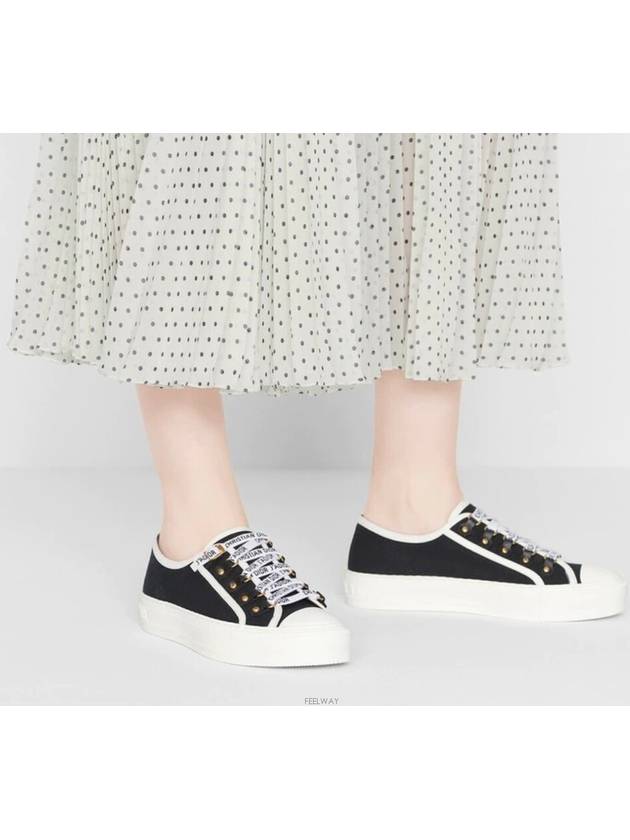 Walk'N' Low Top Sneakers Canvas Black - DIOR - BALAAN 7