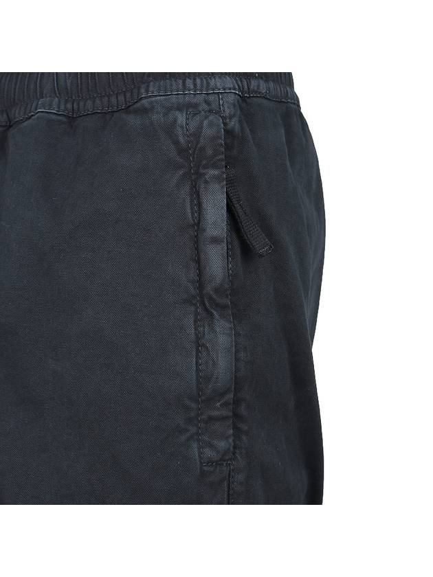 Stretch Cotton Cargo Straight Pants Black - STONE ISLAND - BALAAN 8