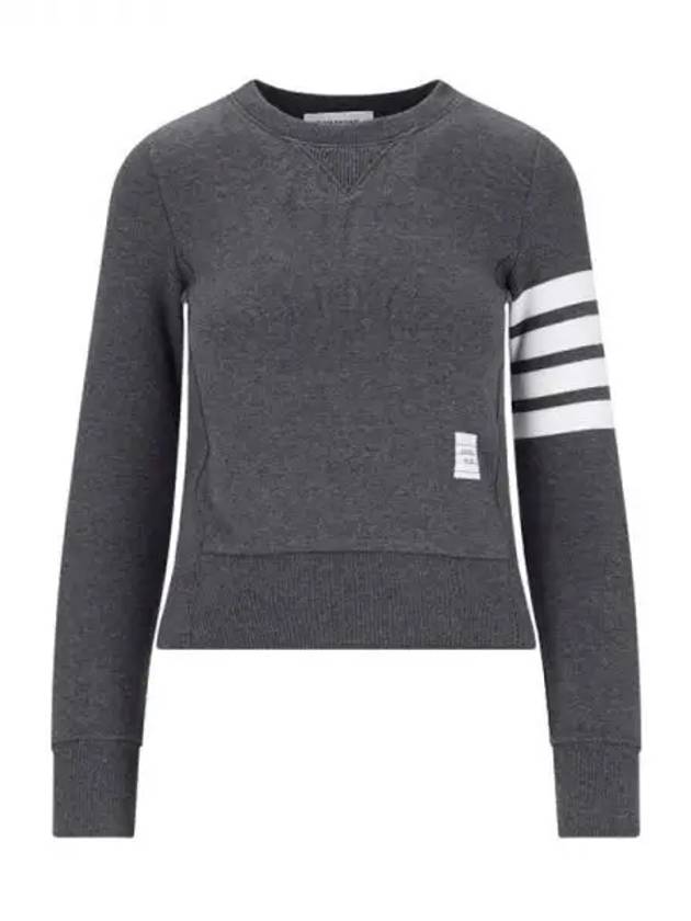 Classic loopback engineered diagonal armband sweatshirt - THOM BROWNE - BALAAN 1