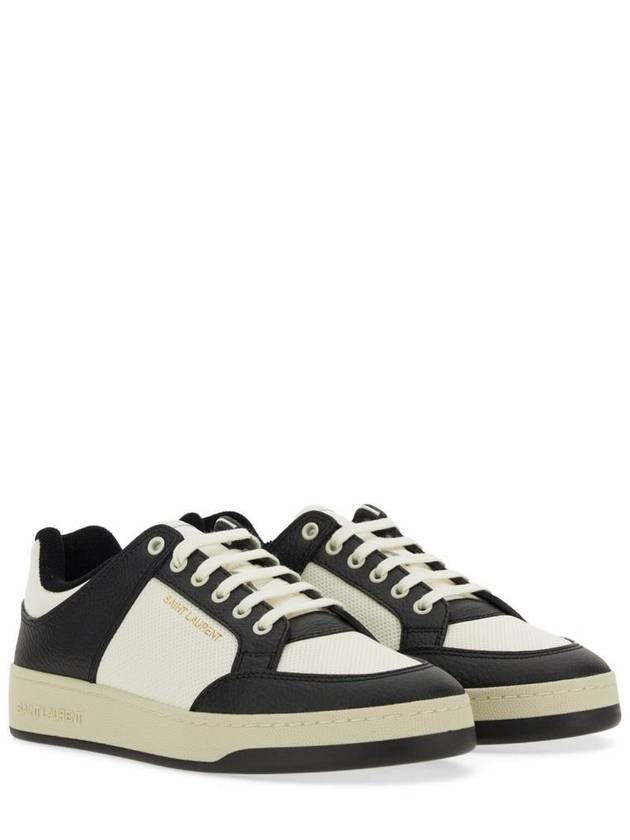 SL 61 Low Top Sneakers Black White - SAINT LAURENT - BALAAN 10