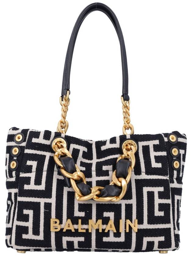 Balmain Small 1945 Soft Monogrammed Jacquard Tote Bag - BALMAIN - BALAAN 1