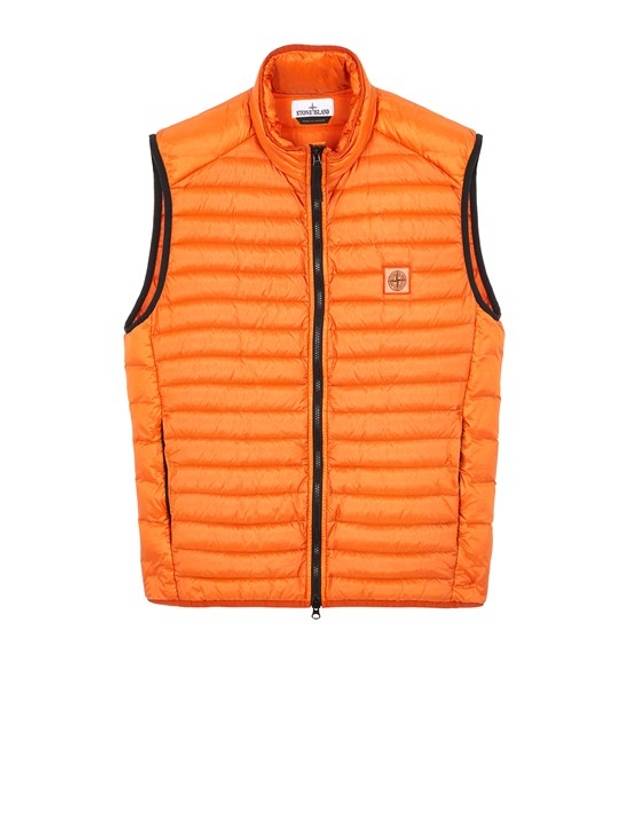 Loom Woven Chambers Recycled Nylon Down Padding Vest Orange - STONE ISLAND - BALAAN 1