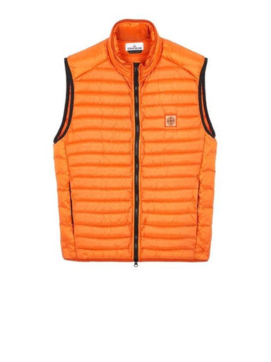 Loom Woven Chambers Recycled Nylon Down Padding Vest Orange - STONE ISLAND - BALAAN 1