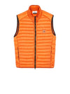 Loom Woven Chambers Recycled Nylon Down Padding Vest Orange - STONE ISLAND - BALAAN 1