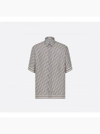 Oblique Short Sleeve Shirt Grey - DIOR - BALAAN 2